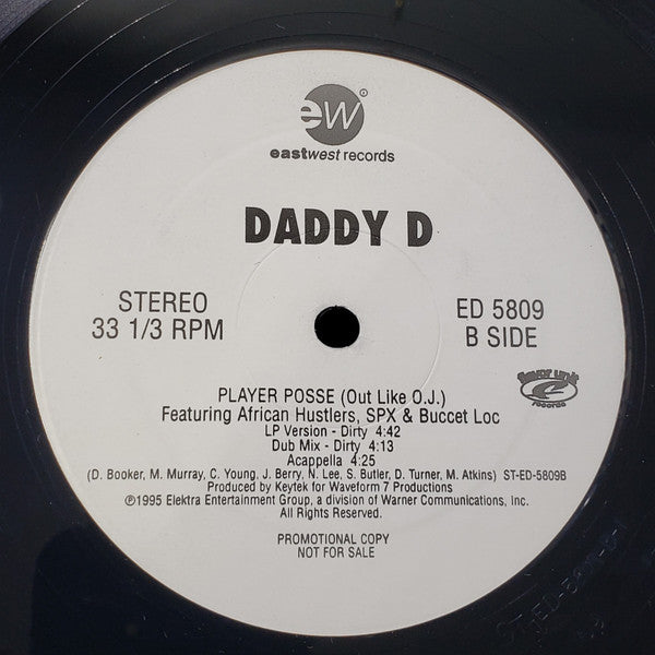 Daddy D : Player Posse (Out Like O.J.) (12", Promo)