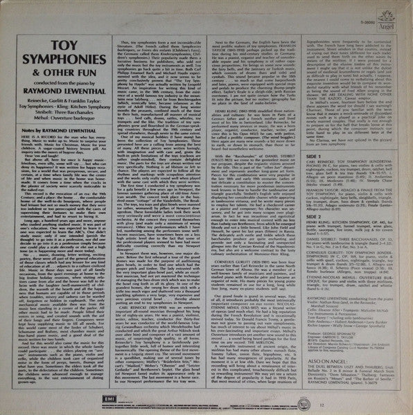 Raymond Lewenthal : Toy Symphonies & Other Fun (LP)