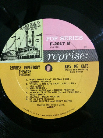 Various : Reprise Musical Repertory Theatre Presents Kiss Me Kate (LP, Album, Mono)