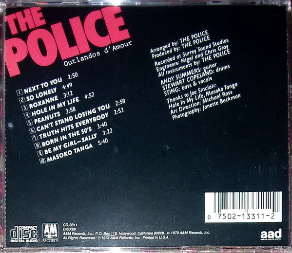 The Police : Outlandos D'Amour (CD, Album, RE, RP)