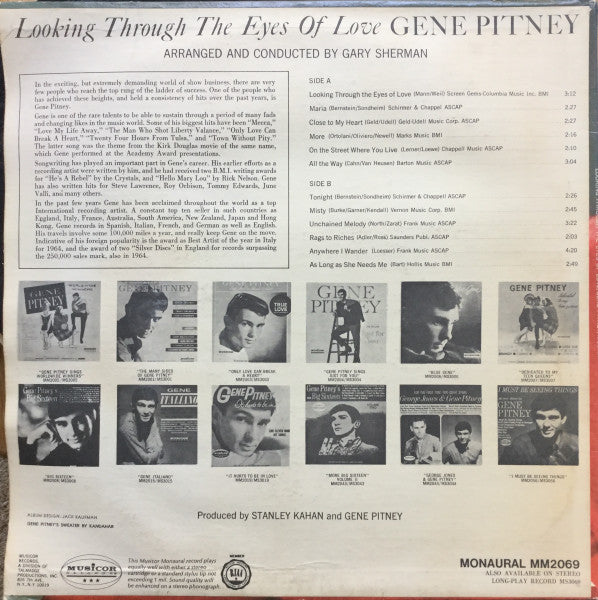Gene Pitney : Looking Through The Eyes Of Love (LP, Album, Mono, Ter)