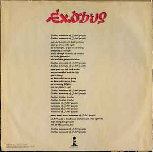 Bob Marley & The Wailers : Exodus (LP, Album, RE, RP)