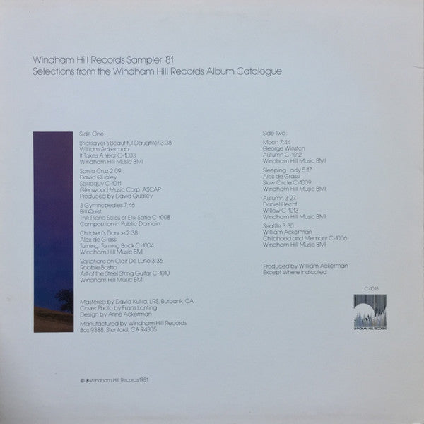 Various : Windham Hill Records Sampler '81 (LP, Smplr, RTI)