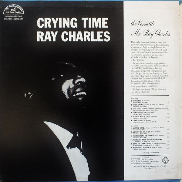 Ray Charles : Crying Time (LP, Album, Mono, Kee)