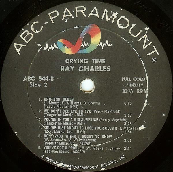 Ray Charles : Crying Time (LP, Album, Mono, Kee)