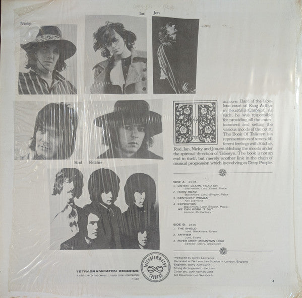 Deep Purple : The Book Of Taliesyn (LP, Album, Ter)