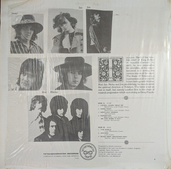 Deep Purple : The Book Of Taliesyn (LP, Album, Ter)