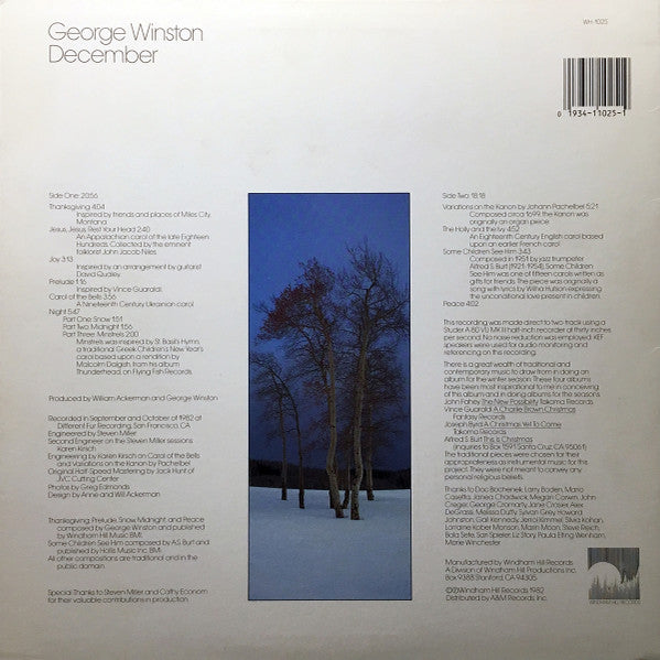 George Winston : December (LP, Album)