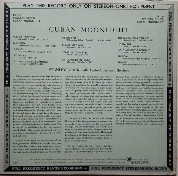 Stanley Black : Cuban Moonlight (LP, Album)