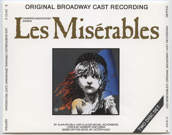 Cameron Mackintosh Presents Alain Boublil And Claude-Michel Schönberg : Les Misérables (Original Broadway Cast Recording) (2xCD, Album, RP)