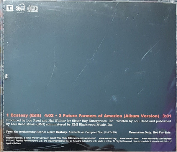 Lou Reed : Ecstasy (CD, Single, Promo)