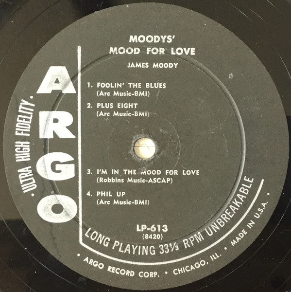 James Moody : Moody's Mood For Love (LP, Album, Mono)