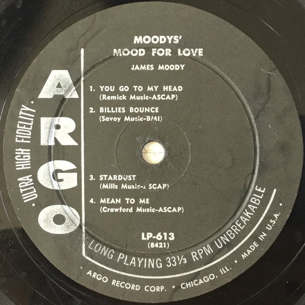 James Moody : Moody's Mood For Love (LP, Album, Mono)
