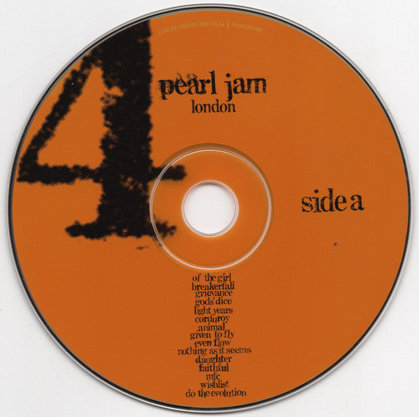 Pearl Jam : 29 5 00 - Wembley Arena - London, England (2xCD, Album, Tour)