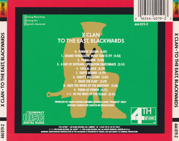X-Clan : To The East, Blackwards (CD, Album, SRC)