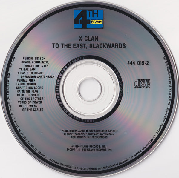 X-Clan : To The East, Blackwards (CD, Album, SRC)