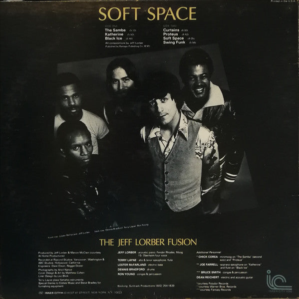 The Jeff Lorber Fusion Guest Artists: Chick Corea & Joe Farrell : Soft Space (LP, Album)