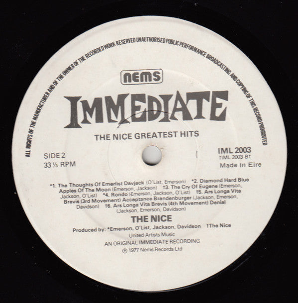 The Nice : Greatest Hits (LP, Comp)