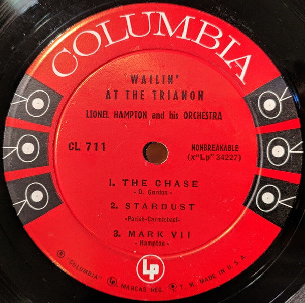 Lionel Hampton And His Orchestra : Wailin' At The Trianon (LP, Album, Mono)