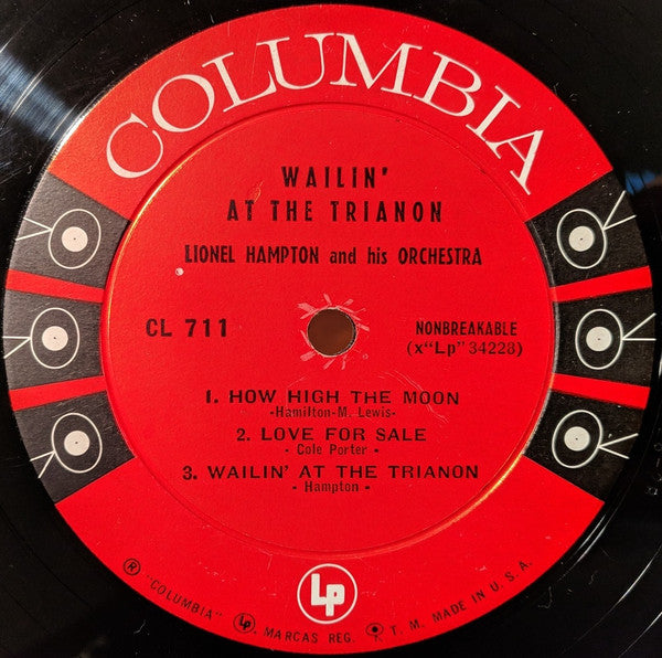 Lionel Hampton And His Orchestra : Wailin' At The Trianon (LP, Album, Mono)