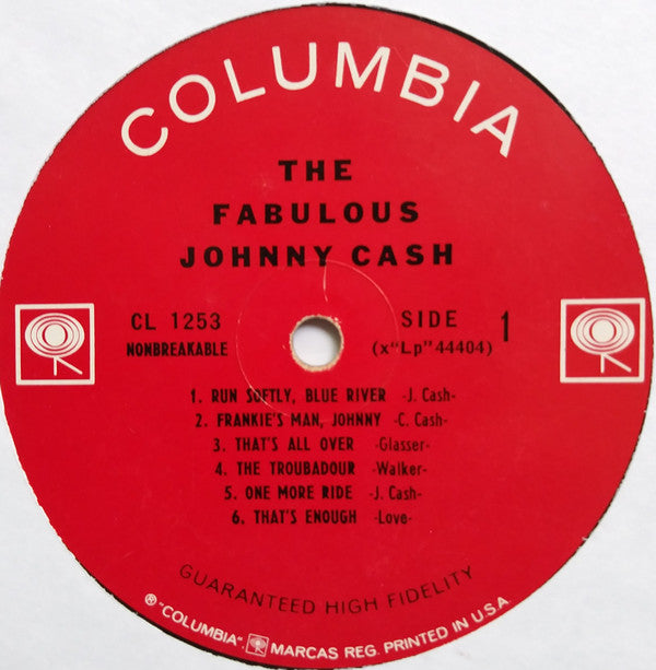 Johnny Cash : The Fabulous Johnny Cash (LP, Album, Mono)