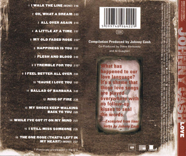 Johnny Cash : Love (CD, Comp, Mono, Dig)