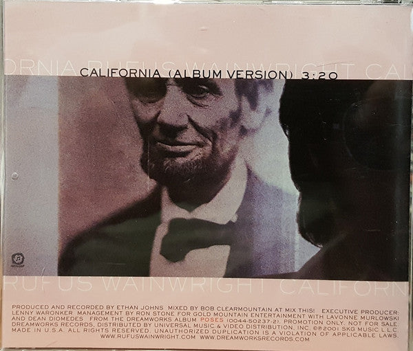 Rufus Wainwright : California (CD, Single, Promo)