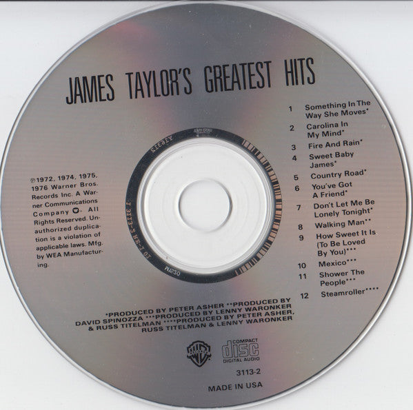 James Taylor (2) : Greatest Hits (CD, Comp, RE)