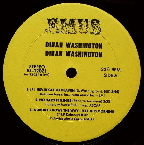 Dinah Washington : Dinah Washington (LP)