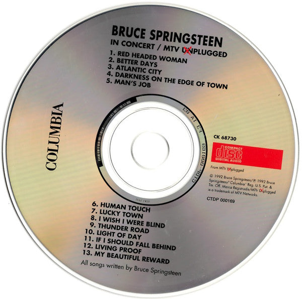 Bruce Springsteen : In Concert / MTV Plugged (CD, Album, RE)