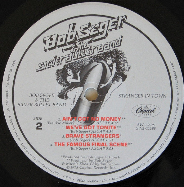 Bob Seger And The Silver Bullet Band : Stranger In Town (LP, Album, Los)