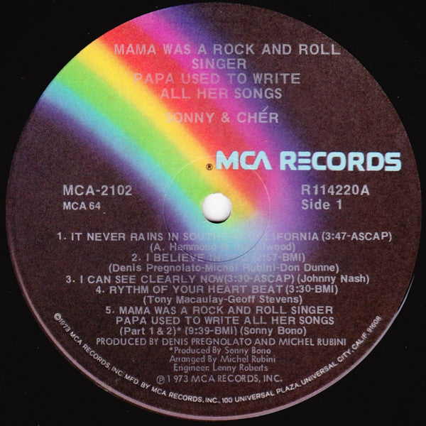 Sonny & Cher : Mama Was A Rock And Roll Singer Papa Used To Write All Her Songs (LP, Album, Club, RCA)