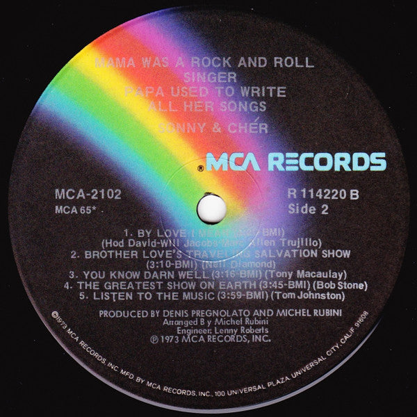 Sonny & Cher : Mama Was A Rock And Roll Singer Papa Used To Write All Her Songs (LP, Album, Club, RCA)