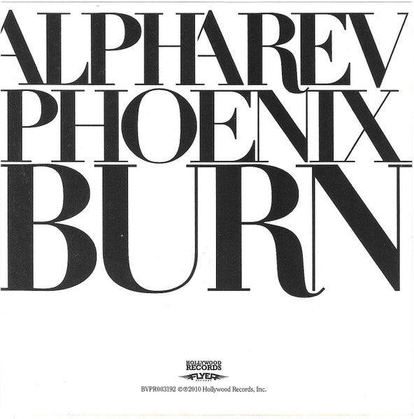 Alpha Rev : Phoenix Burn (CD, Single, Promo)