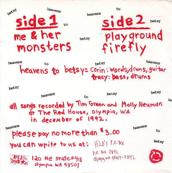 Heavens To Betsy (2) : These Monsters Are Real. (7")
