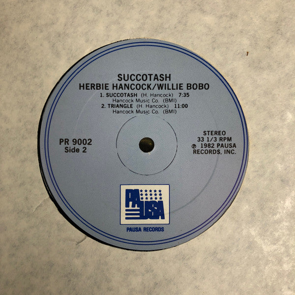 Herbie Hancock / Willie Bobo : Succotash (LP, Album, RE)