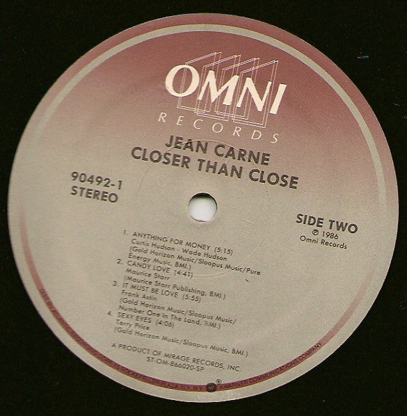 Jean Carn : Closer Than Close (LP, Album, SP )