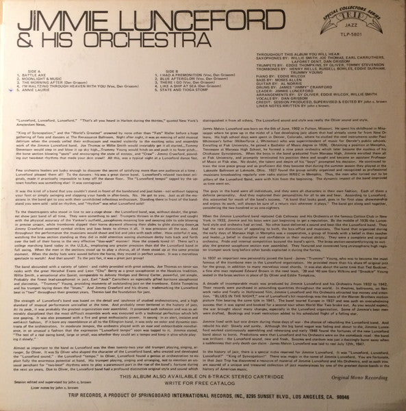 Jimmie Lunceford & His Orchestra* : Jimmie Lunceford & His Orchestra (LP, Comp, Mono)