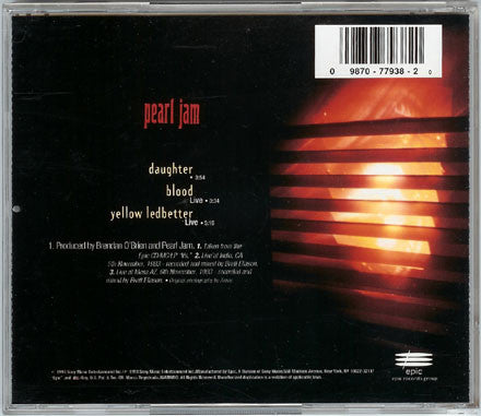 Pearl Jam : Daughter (CD, Single)