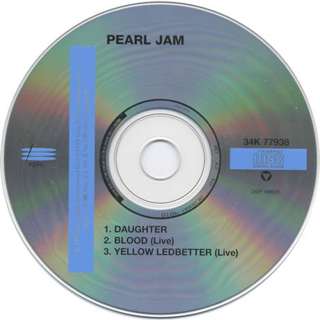 Pearl Jam : Daughter (CD, Single)