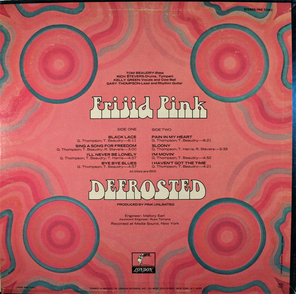Frijid Pink : Defrosted (LP, Album, Ter)