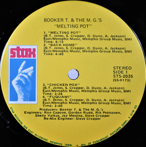 Booker T & The MG's : Melting Pot (LP, Album, Ter)