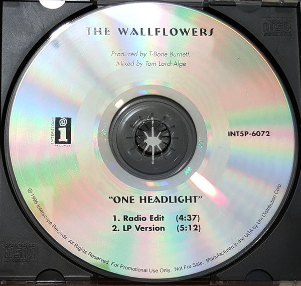 The Wallflowers : One Headlight (CD, Single, Promo)