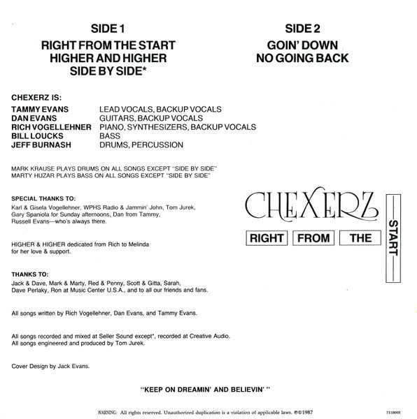 Chexerz : Right From the Start (12", EP)