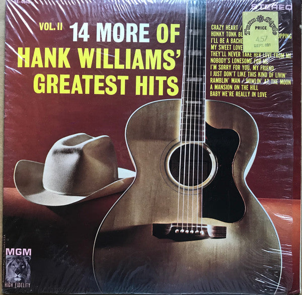 Hank Williams : 14 More Of Hank Williams' Greatest Hits Vol. II (LP, Comp, RE)