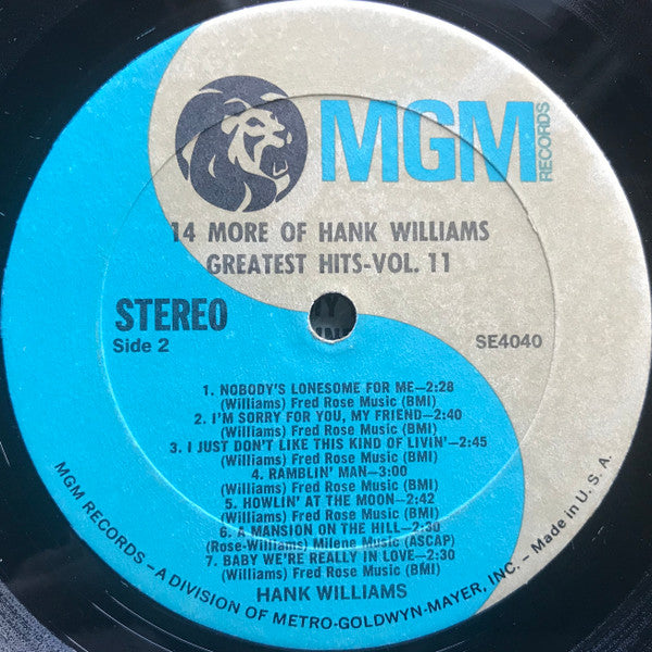 Hank Williams : 14 More Of Hank Williams' Greatest Hits Vol. II (LP, Comp, RE)