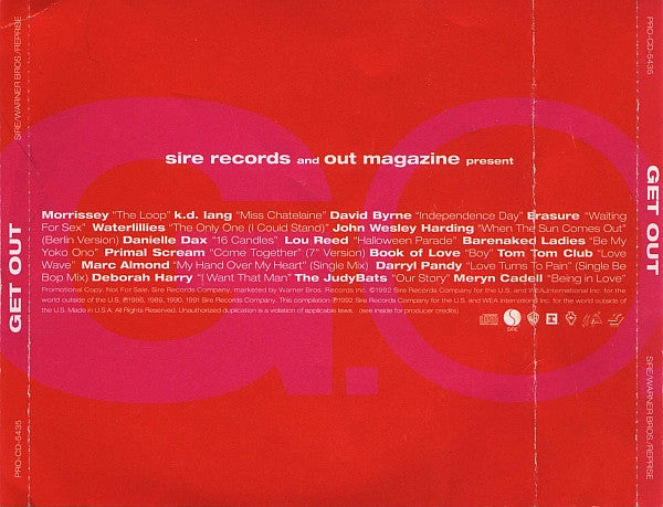 Various : Sire Records And Out Magazine Present - Get Out (CD, Comp, Promo)