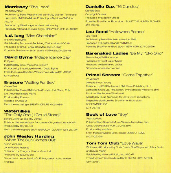 Various : Sire Records And Out Magazine Present - Get Out (CD, Comp, Promo)
