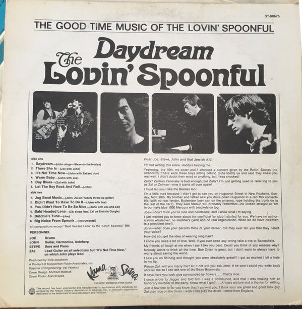 The Lovin' Spoonful : Daydream (LP, Album, Club)