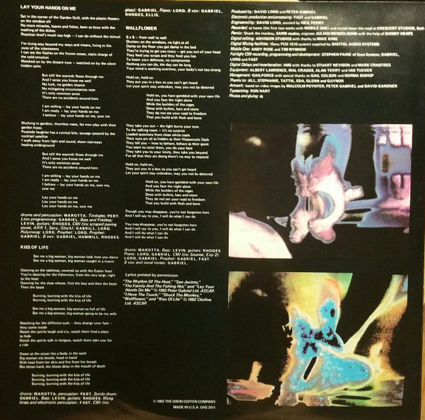 Peter Gabriel : Security (LP, Album, RP, SRC)